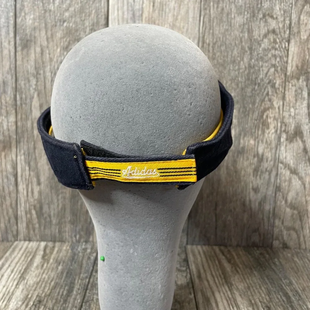 Adidas Retro Blue Yellow Adjustable Strap Visor Blue Yellow Unisex